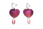 Bleeding Heart flower earrings by Photofinish Jewellery